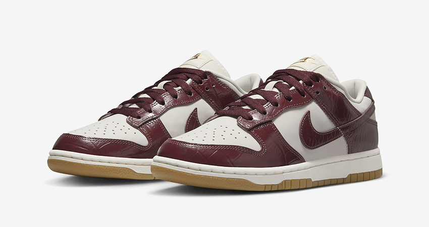 Nike Dunk Low Team Red Croc Slated For This Spring front corner